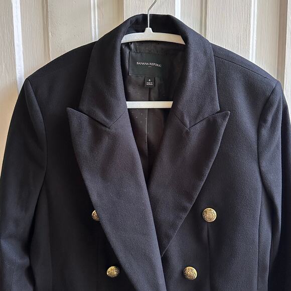 Banana Republic Flannel Icon Blazer Black - Picture 3 of 9